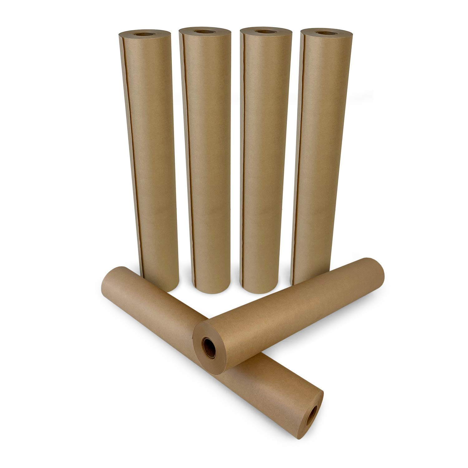 18" x 180' Brown Kraft Paper Roll, 30 lbs 3